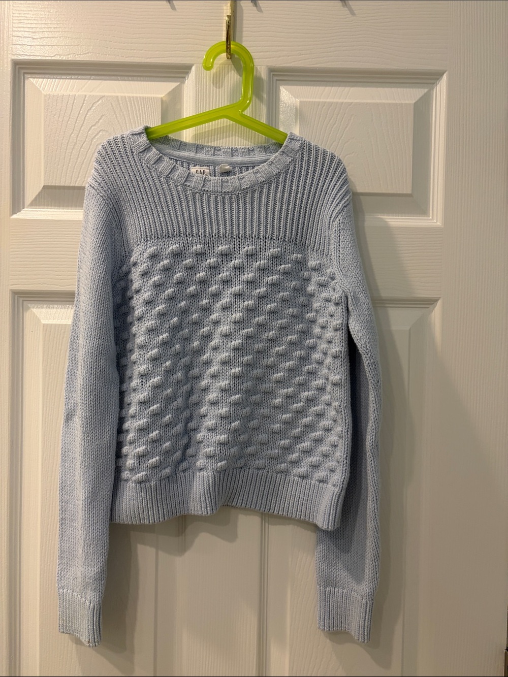GAP kids Light Blue Textured Knit Sweater Size XL